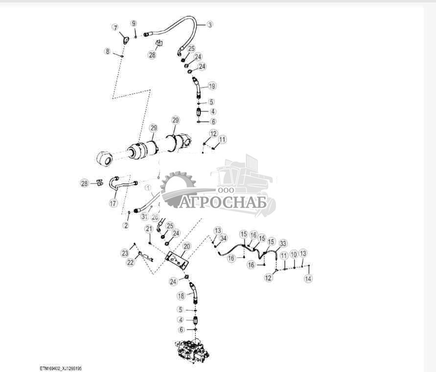 Two Function Hydraulic Lines, Standard Z-Bar (2 of 3) 